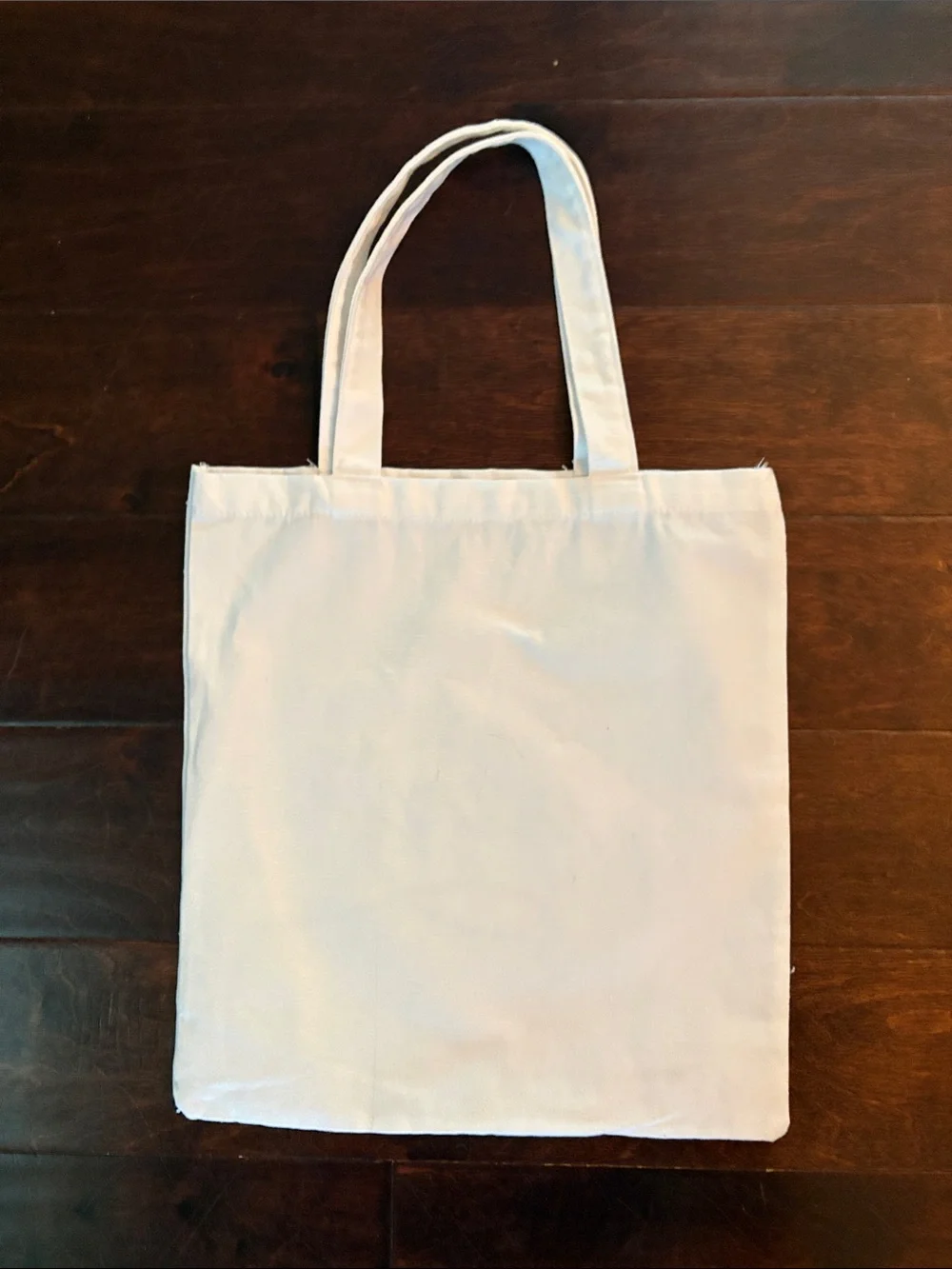 Party Canvas Tote Bag in White with Black Script